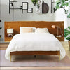 Live Edge Solid Wood Bed with Attached Nightstands - All Sizes