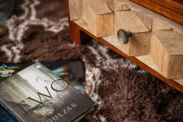 Mango Wood Nightstand Table - Unique and contemporary design