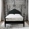 Colonial Acacia Wood Poster Bed With Black Finish