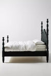 Colonial Acacia Wood Poster Bed With Black Finish