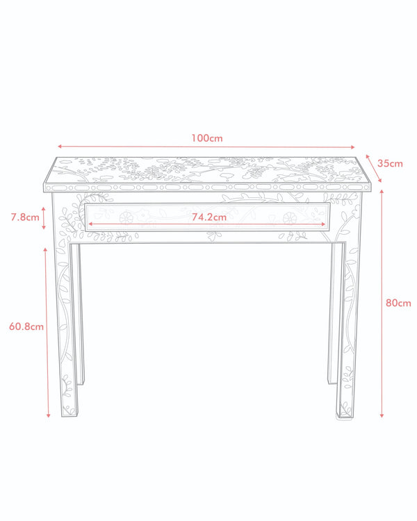 Greeni Bone Inlay console table