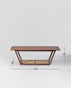 Rattan Sheesham Solid Wood Cane Coffee Table