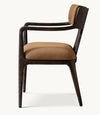 Modern Solid Wood Curved Arm Chair