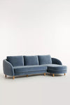 Modern Curved Velvet Sofa