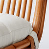 Rattan White Accent Chair with Cushion