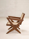 Rattan Modern Cane Armchair In Natural Finish