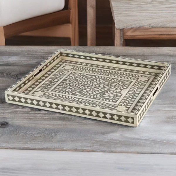 Rectangle Floral Home Decor Serving Tray