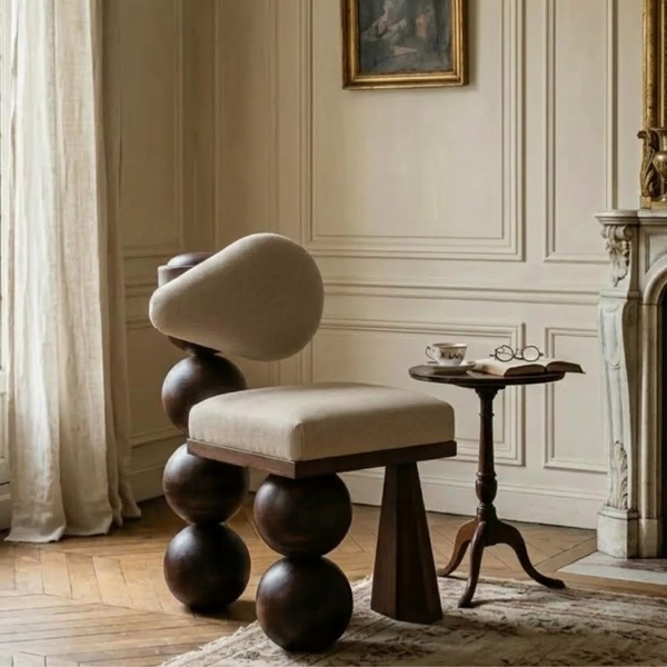 Aberdeen Solid Wood and Fabric Lounge Chair