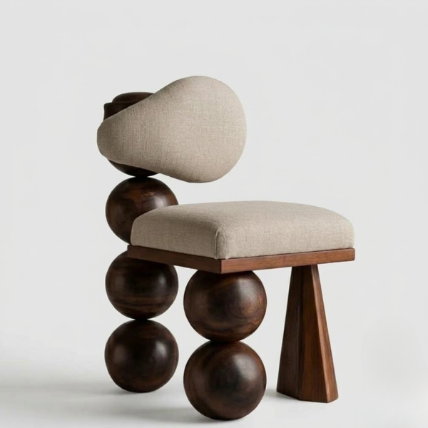 Aberdeen Solid Wood and Fabric Lounge Chair