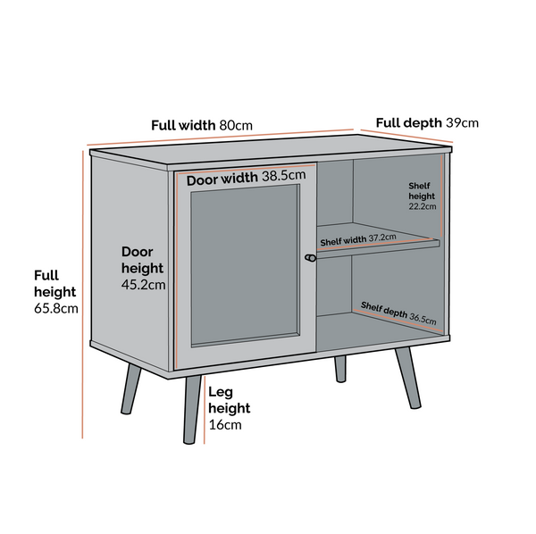 Achrol Rattan Wood Cabinet