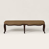 Akureyri Solid Wood Upholstered Bench