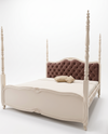 Alberton Solid Wood Poster Bed In White Finish