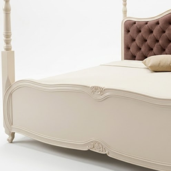 Alberton Solid Wood Poster Bed In White Finish