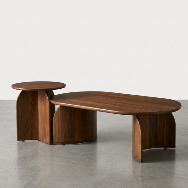 Alexis solid Wood Nesting Table