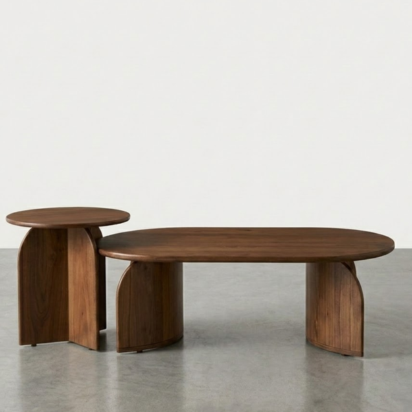 Alexis solid Wood Nesting Table
