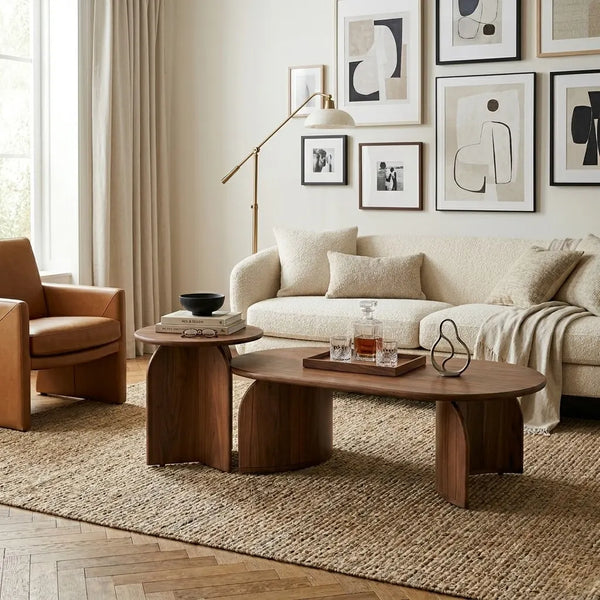Alexis solid Wood Nesting Table