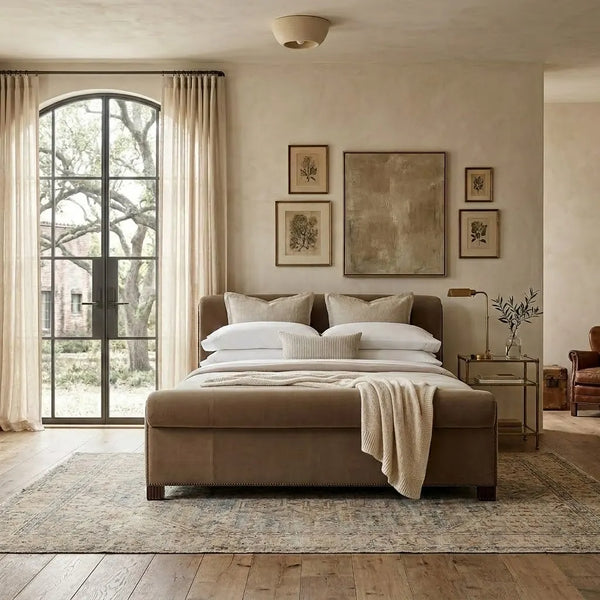 Alicante Luxury Velvet Upholstered Bed- All Sizes