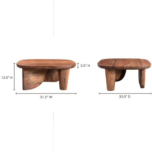 Allentown Solid Wood Contemporary Style Coffee Table