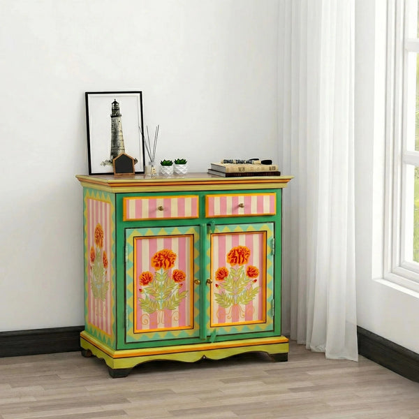 Alwar Hand Painted Cabinet