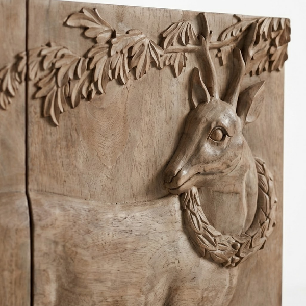 Amalfi Solid Wood Carved Side Board