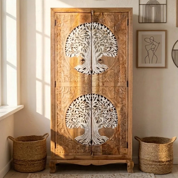 Amaravati Hand Carved Wardrobe