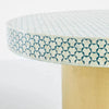 Amaya Luxury Bone Inlay Round Dining Table, detail view