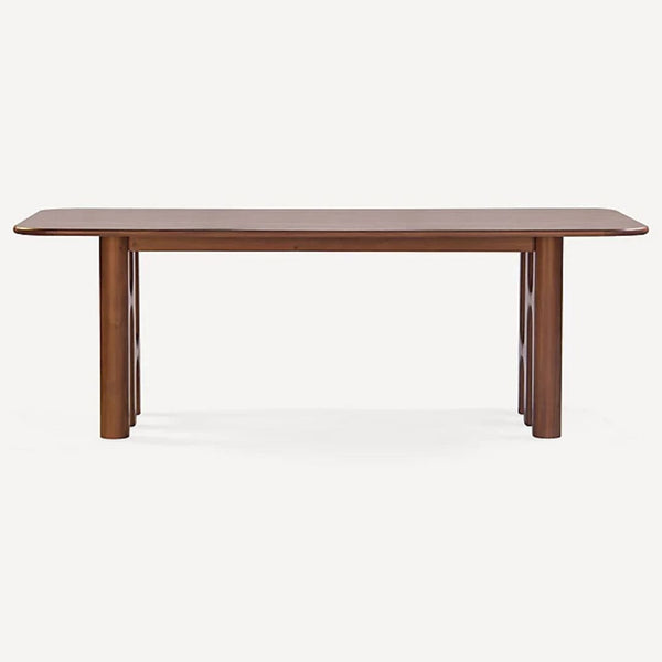 Ambre Acacia Wood Dining Table, detail view