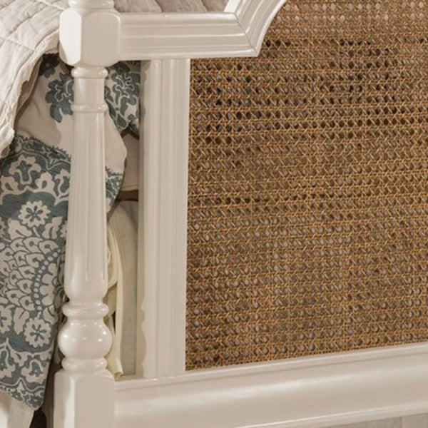 Ambre French Solid Wood Rattan Bed- All Sizes