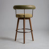 Andro Leather And Velvet Barstool, alternate view