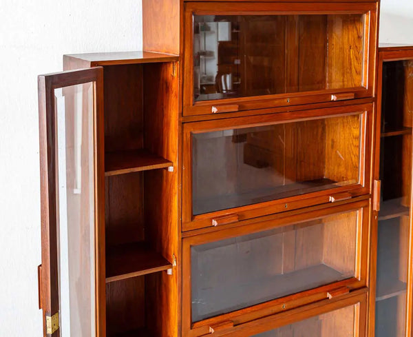Traditional & Exquisite Teakwood Barrister Display Bookcase