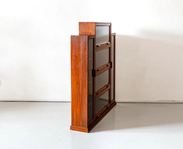 Traditional & Exquisite Teakwood Barrister Display Bookcase