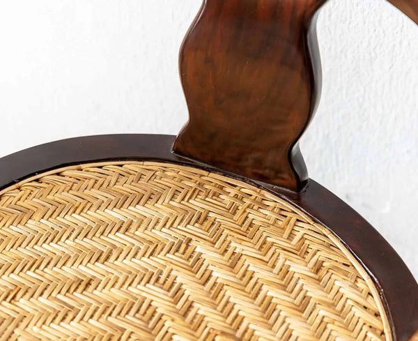 Traditional Classic Rattan Desk Chair