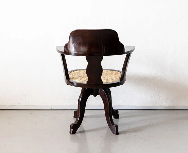 Traditional Classic Rattan Desk Chair