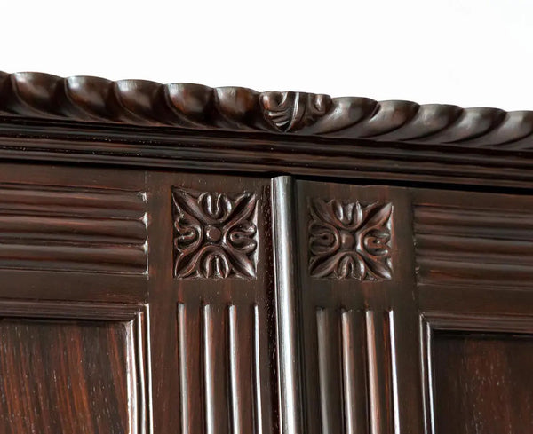 Traditional & Classic Rosewood Carved Cupboard