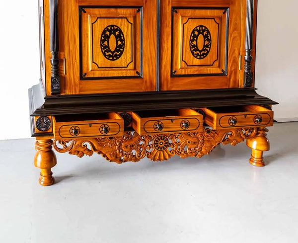 Traditional & Luxurious Teakwood Carved Cupboard
