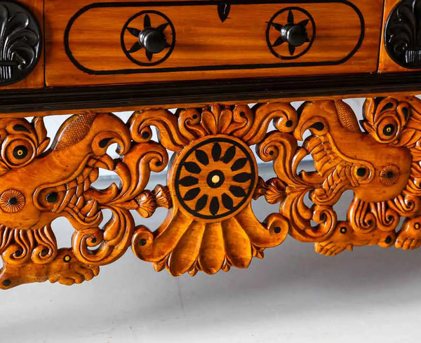Traditional & Luxurious Teakwood Carved Cupboard