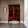 Traditional & Luxurious Carved Teakwood Glass Front Cabinet
