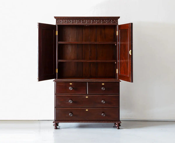 Traditional & Classic Rosewood Carved Cupboard
