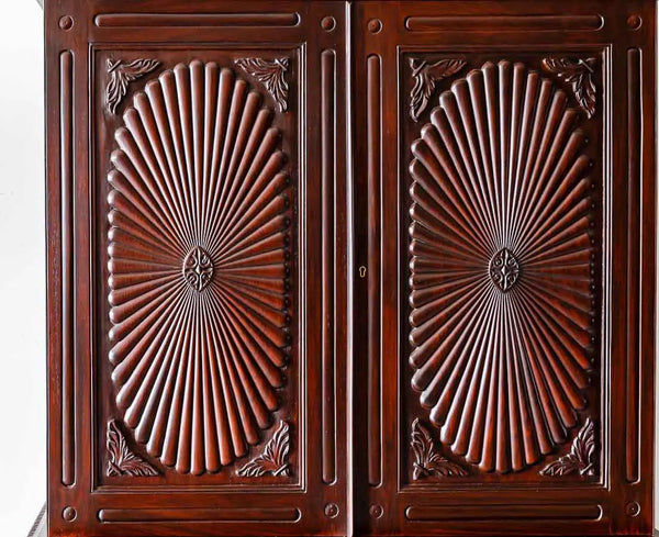 Traditional & Classic Rosewood Carved Cupboard