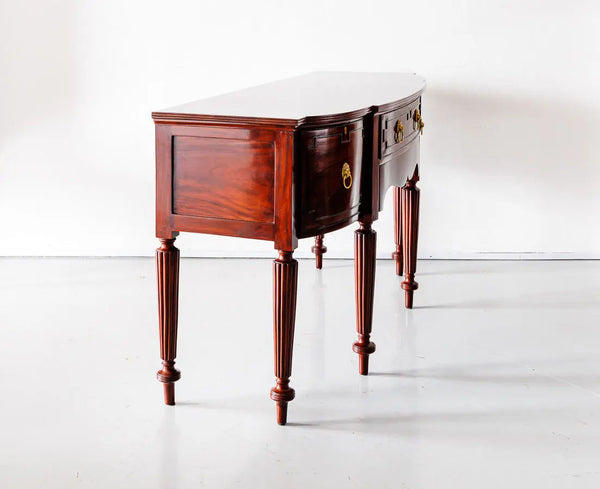 Traditional & Luxurious Teakwood Front Bow Study Table