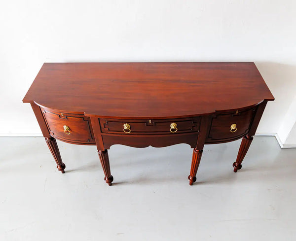 Traditional & Luxurious Teakwood Front Bow Study Table