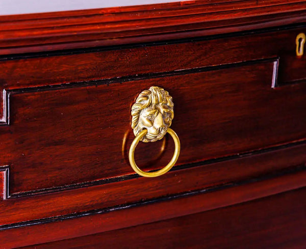 Traditional & Luxurious Teakwood Front Bow Study Table