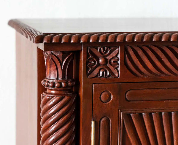Traditional & Luxurious Carved Teakwood Sideboard