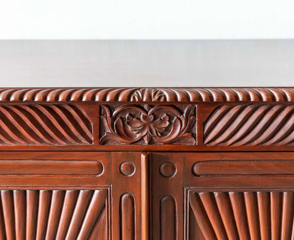 Traditional & Luxurious Carved Teakwood Sideboard