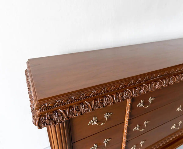 Traditional & Luxurious Carved Teakwood Sideboard