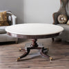 Classic Rosewood Round Dining Table With Marble Top