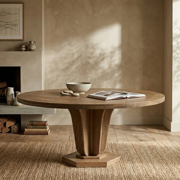 Armagh Solid Wood 6 Seater Round Dining Table