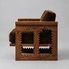 Athlone Solid Wood & Velvet armchair with armrests