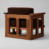 Athlone Solid Wood & Velvet armchair with armrests