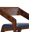 Atlantis Solid Wood Rocking Chair in Brown & Dark Blue Colour